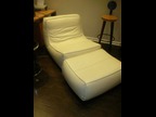 rosen leather lounge w/ ottoman