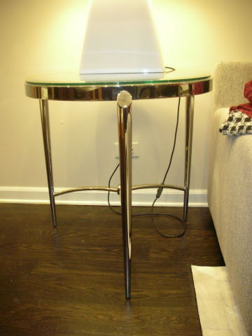 chrome end table